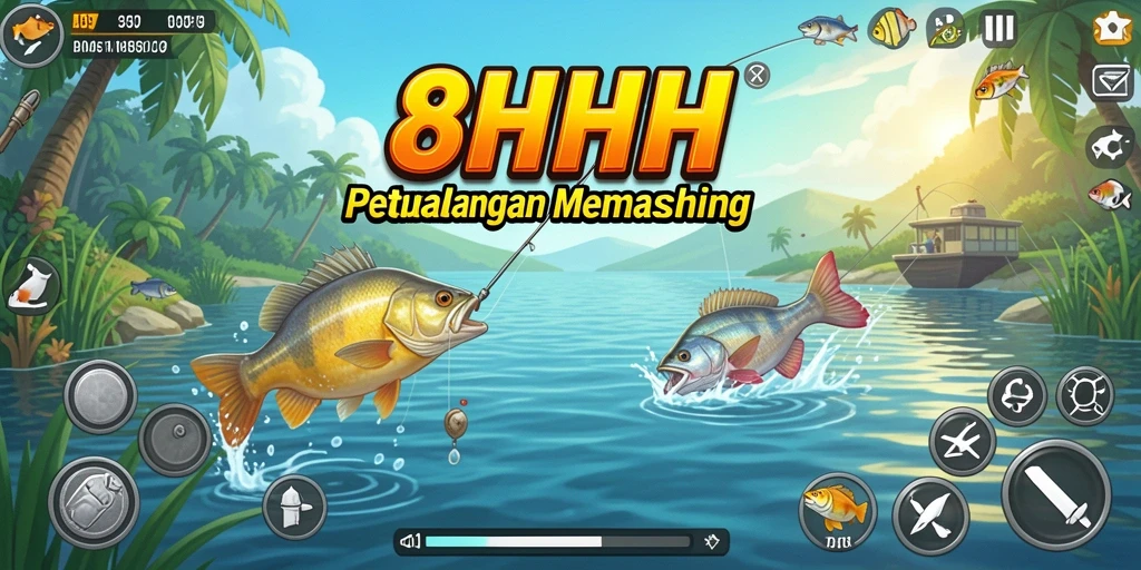 Screenshot menampilkan aksi menangkap ikan di 8HHH yang mendebarkan.