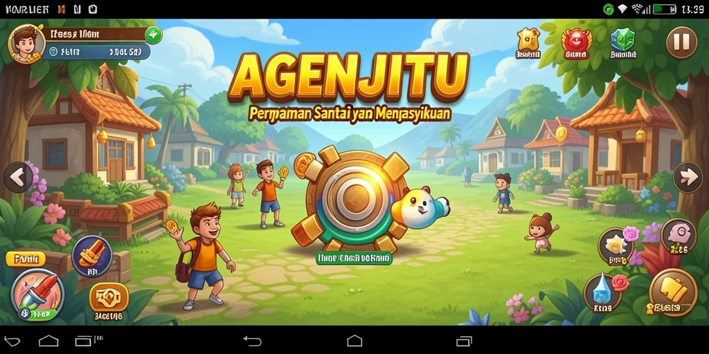 Tangkapan layar AGENJITU menunjukkan gameplay yang menarik dan warna-warni.