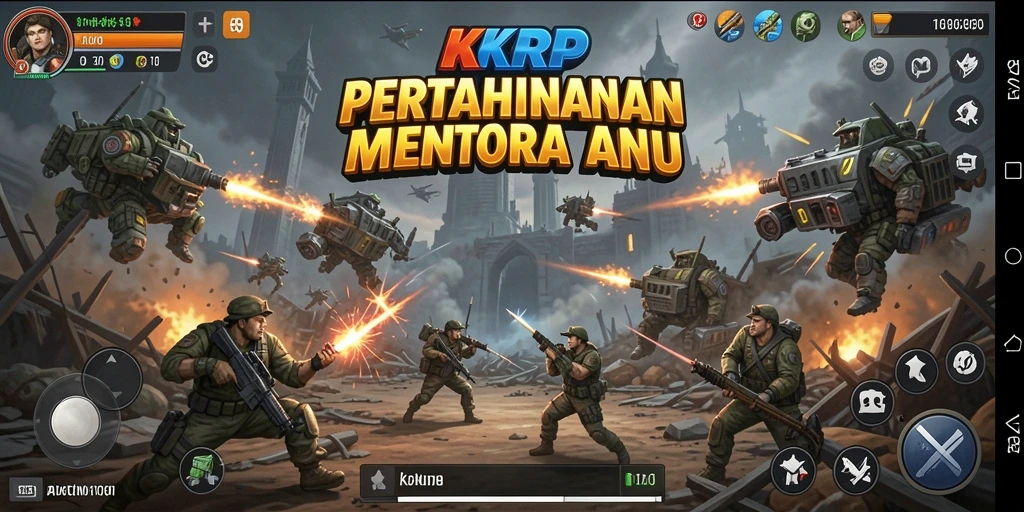 Screenshot menampilkan aksi seru dalam permainan Tower Defense