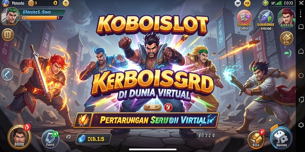 Tampilan menegangkan dari gameplay pertarungan di KOBOISLOT.