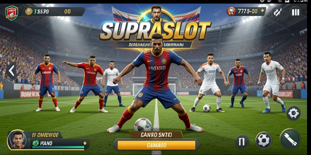 Tampilan gameplay seru dari SUPRASLOT yang menggambarkan pengalaman olahraga.