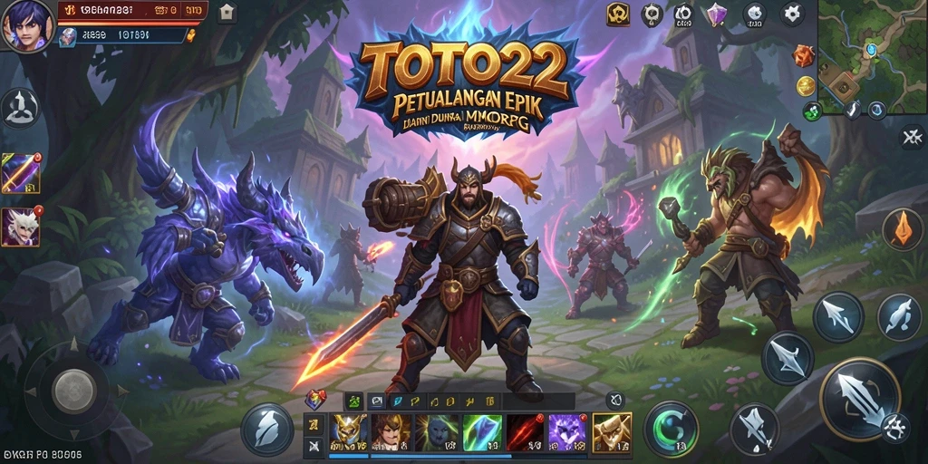 Tampilan gameplay MMORPG TOTO22 yang mengesankan dan mendebarkan.