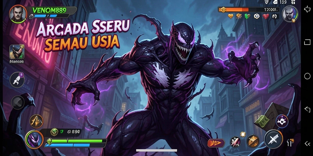 Tangkapan layar <strong>VENOM889</strong> menunjukkan gameplay Arcade yang penuh aksi.
